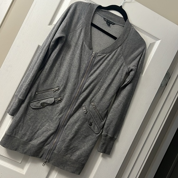 Armani Exchange Long Zip-Up Sweater - Picture 4 of 5